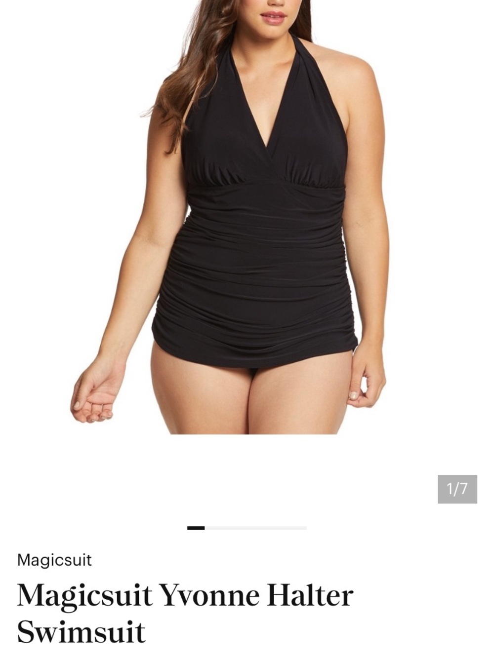 Magicsuit Black Halter One-Piece Swimdress